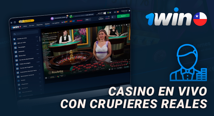 Categoría de juegos de casino en vivo en el sitio web de 1Win