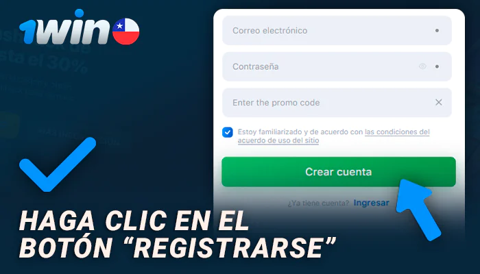 Completar el registro en el sitio de apuestas 1Win CL