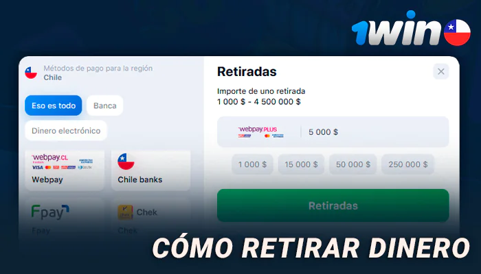 Cómo retirar dinero de la cuenta 1Win CL