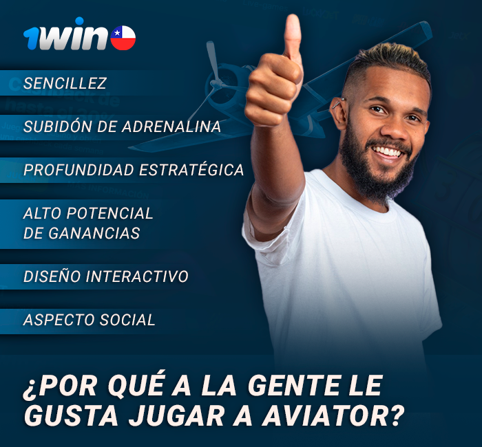 Pros de Aviator 1Win el juego de choque para jugadores de Chile
