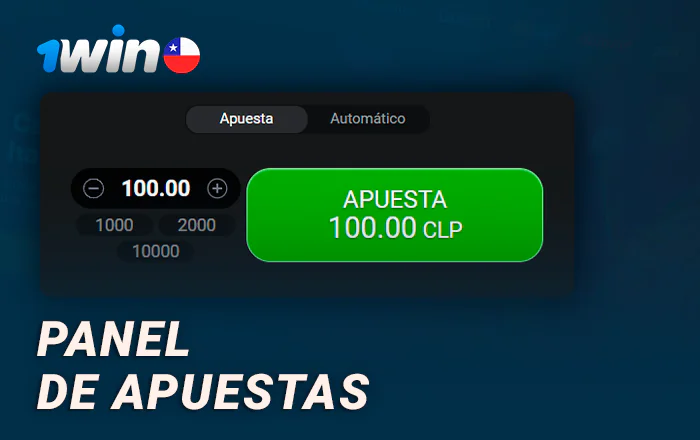 Panel de apuestas Aviator en el sitio web 1Win
