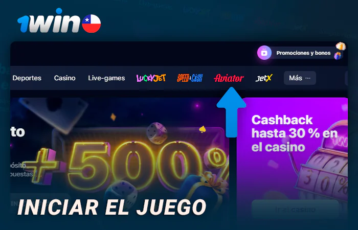 Iniciar el juego Aviator en el sombrero del sitio web 1Win
