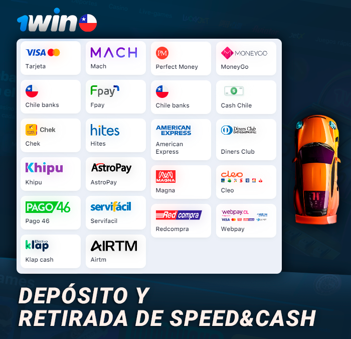 Depósito y retirada en 1Win al jugar a Speed-n-Cash