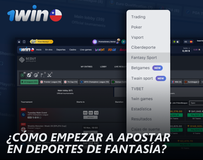 Guía de apuestas de deportes fantásticos en 1win Chile