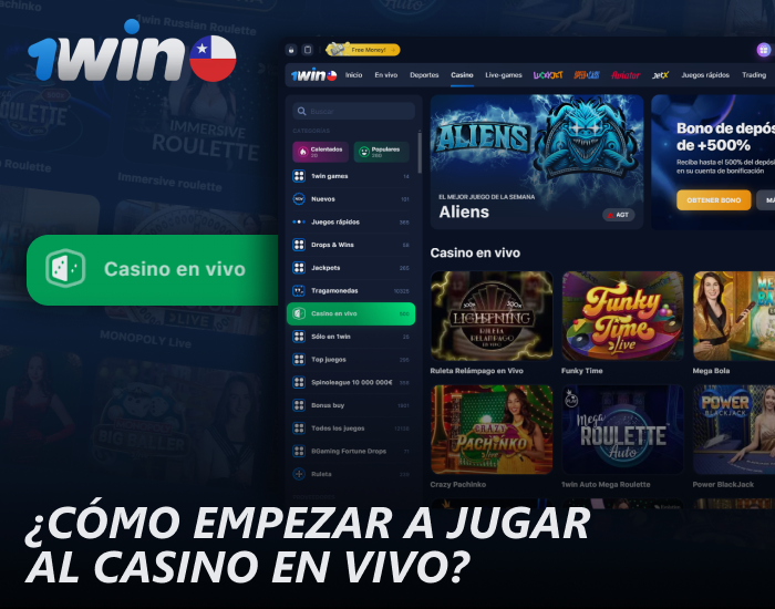 Instrucciones de los juegos de casino en vivo en 1win Chile