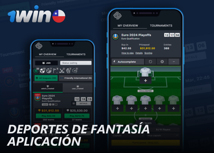 1win Chile app deportes fantasía