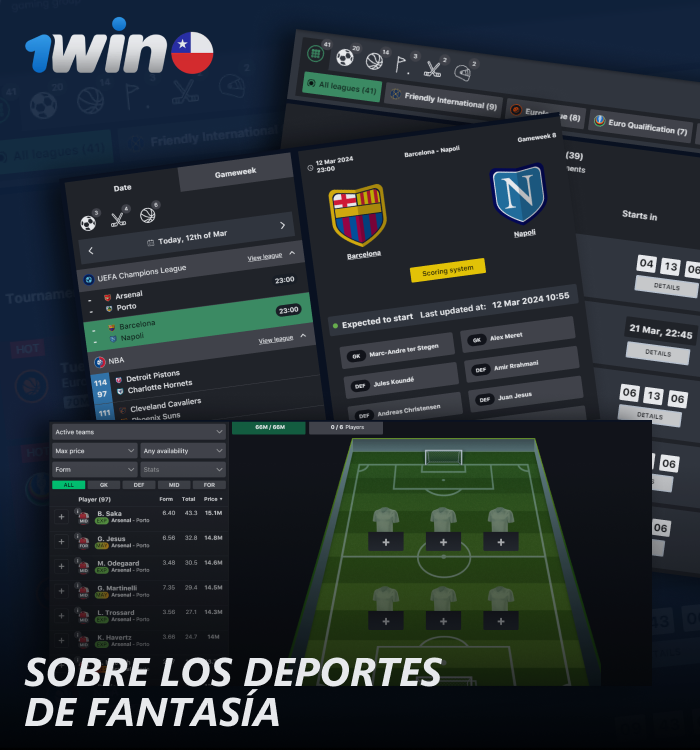 Acerca de los deportes fantasy en 1win Chile